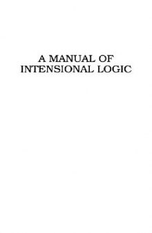 A Manual of Intensional Logic