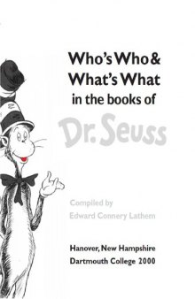 Who's Who and What's What in the Books of Dr. Seuss