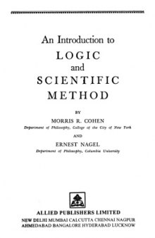 An Introduction to Logic and Scientific Method