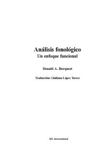 Analisis fonologico: un enfoque funcional