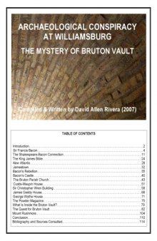 Archaeological Conspiracy at Williamsburg: The Mystery of Bruton Vault