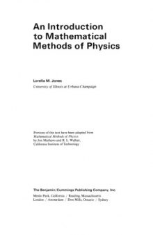 An Introduction to Mathematical Methods of Physics