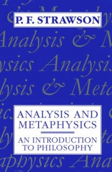 Analysis and Metaphysics: An Introduction to Philosophy