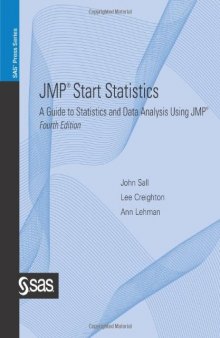 JMP start statistics: a guide to statistics and data analysis using JMP