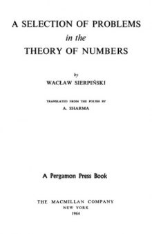 A Selection of Problems in the Theory of Numbers