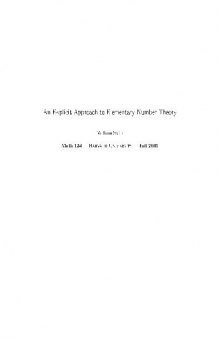 An Explicit Approach To Elementary Number Theory