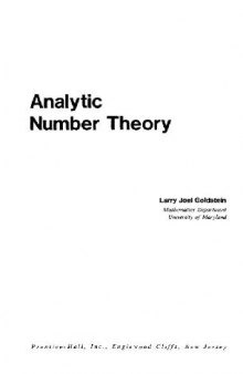 Analytic Number Theory 