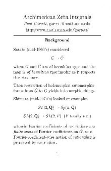 Archimedean Zeta Integrals