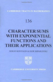 Character sums with exponential functions and their applications
