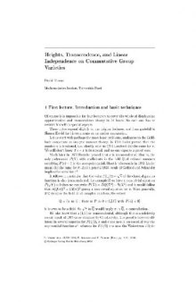 Diophantine approximations, lecture notes