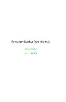 Elementary Number Theory Notes