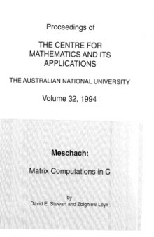 Meschach: matrix computations in C