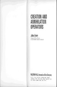 Creation and Annihilation Operators