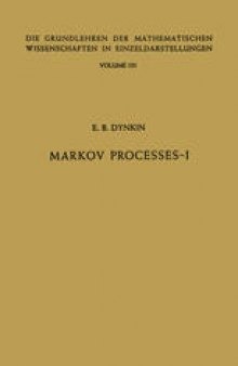 Markov Processes: Volume 1
