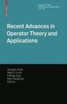 Recent Advances in Operator Theory and Applications 