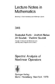 Spectral Analysis of Nonlinear Operators