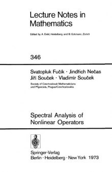 Spectral analysis of nonlinear operators