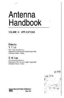 Antenna Handbook: Antenna applications