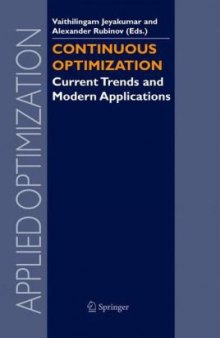 Continuous Optimization: Current Trends and Modern Applications