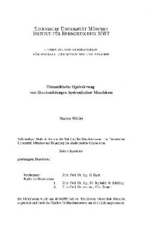 Hierarchische Optimierung von Beschaufelungen Hydraulischer Maschinen