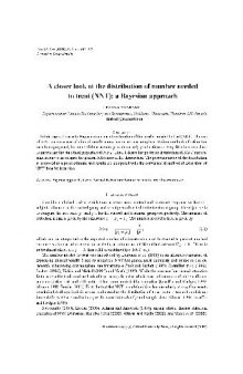 A closer look at the distribution of number needed to treat (NNT) a Bayesian approach (2003)(en)(6s)