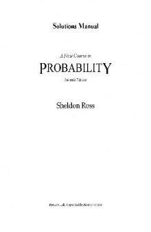 A First Course In Probability (Solution Manual)