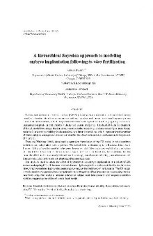 A hierarchical Bayesian approach to modeling embryo implantation following in vitro fertilization (2