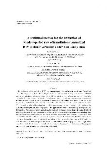 A statistical method for the estimation of window-period risk of transfusion-transmitted HIV in dono