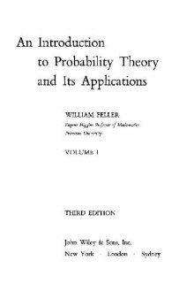 An Introduction to Probability Theory
