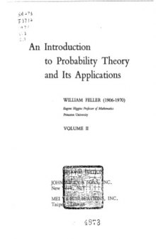 An introduction to probability theory and its applications