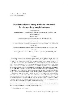 Bayesian analysis of binary prediction tree models for retrospectively sampled outcomes