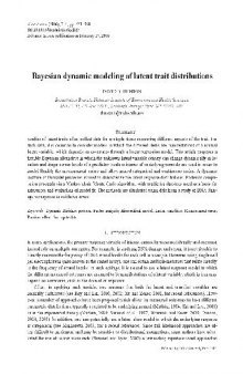 Bayesian dynamic modeling of latent trait distributions