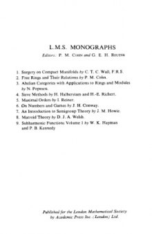 An Introduction to Semigroup Theory (L.M.S. Monographs ; 7)