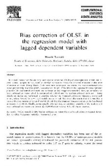 Bias correction of OLSE in the regression model with lagged dependent variables