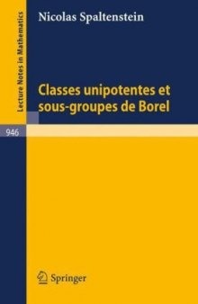 Classes unipotentes et sous-groupes de Borel