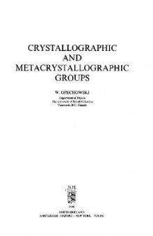 Crystallographic and metacrystallographic groups