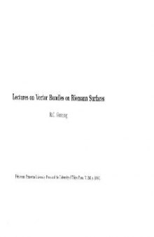 Lectures on Vector Bundles on Riemann Surfaces