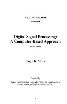 Digital Signal Processing (SOLUTIONS MANUAL)