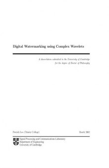 Digital Watermarking using Complex Wavelets