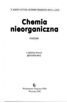 Chemia nieorganiczna: podstawy  