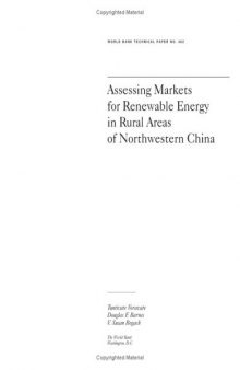 Assessing Markets for Renewable Energy in Rural Areas of Northwestern China (World Bank Technical Paper)