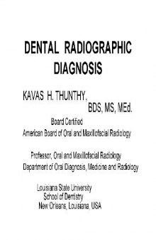 Dental Radiographic Diagnosis