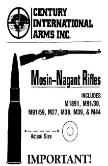 7,62-мм. Mosin-Nagant Rifles. Includes M1891, M91-30, M91-59, V27, M38, M39, & M44