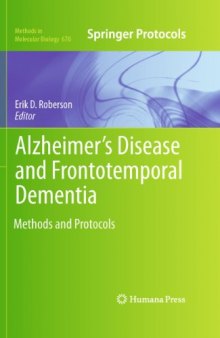 Alzheimer's Disease and Frontotemporal Dementia: Methods and Protocols