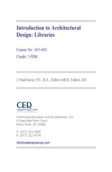 An Introduction to Architectural Design: Libraries 