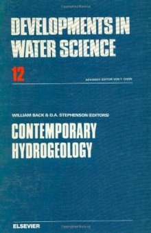 Contemporary Hydrogeology: The George Burke Maxey Memorial Volume
