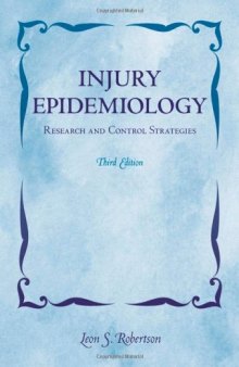 Injury Epidemiology: Research and Control Strategies