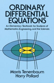 Ordinary differential equations: an elementary textbook for students of mathematics, engineering, and the sciences