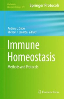 Immune Homeostasis: Methods and Protocols