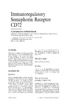 Immunoregulatory Semaphorin Receptor CD72